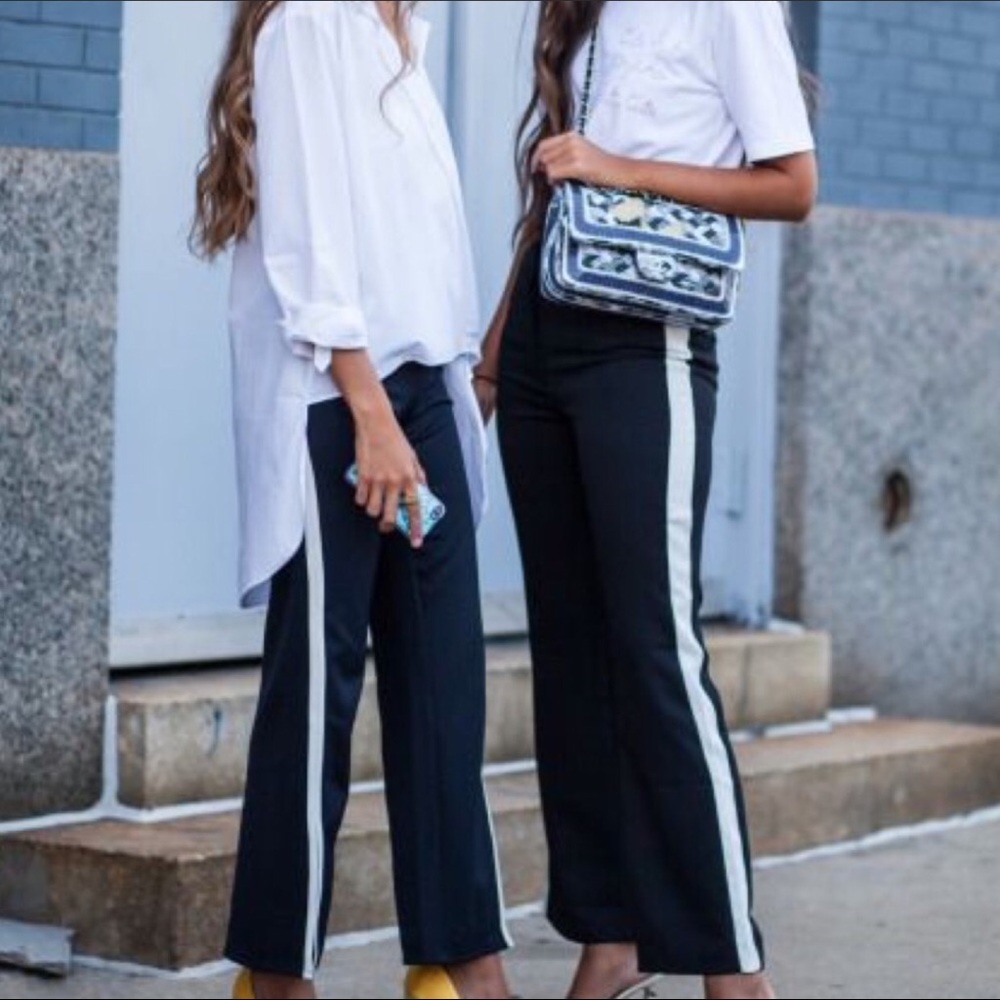 Black and White track Pants